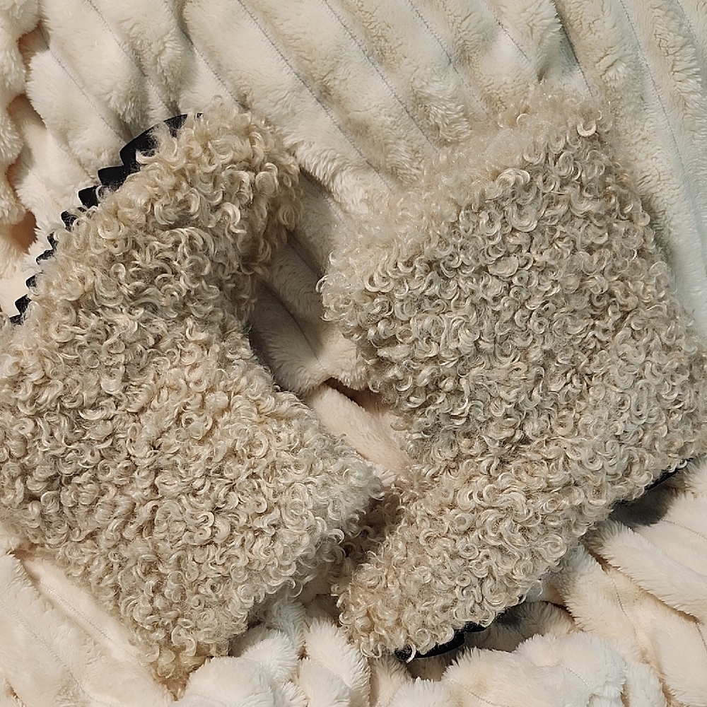 Women's Cream Furry Boots